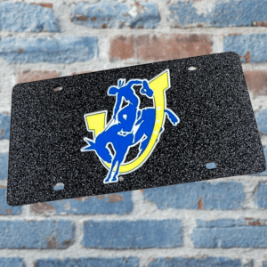 License Plate - Black Glitter